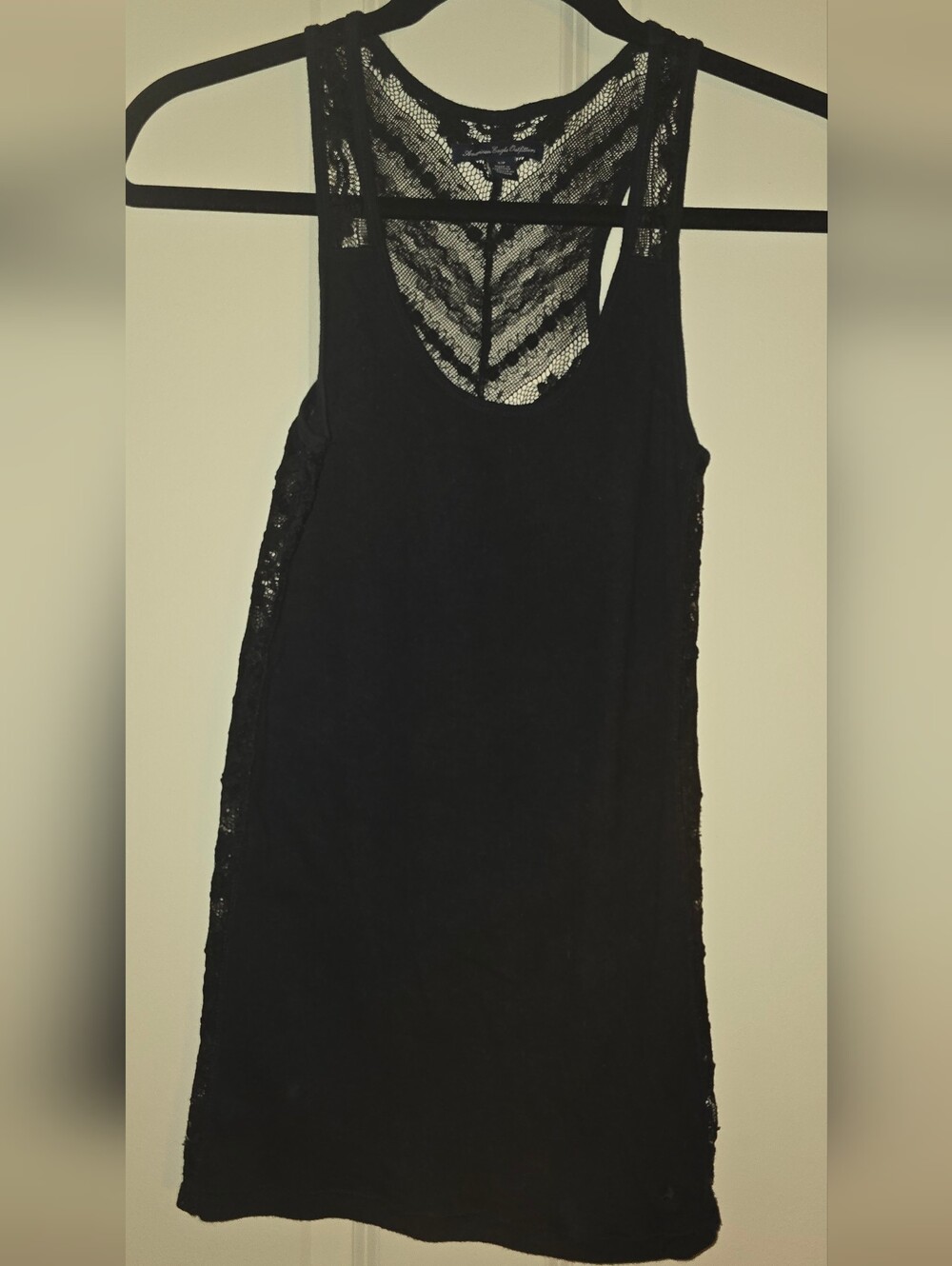 AEO Black Ribbed Tank Top